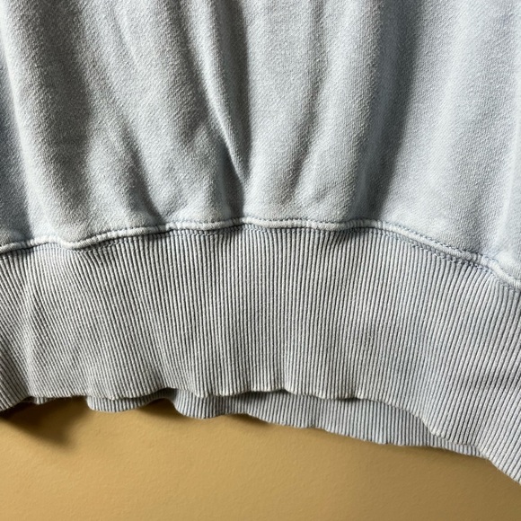 American Eagle Outfitters Textured Fleece Baby Blue Oversized Sweatshirt Size XS - Picture 6 of 7